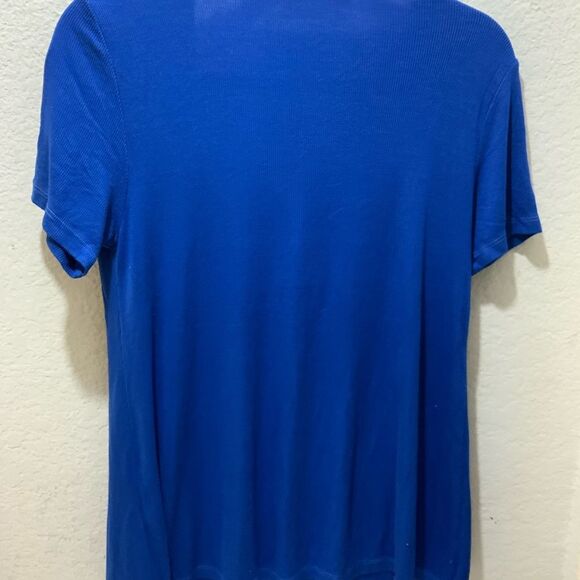 Michael Stars Brooklyn Blue Shirt Sleeve Shirt OS - Picture 5 of 8